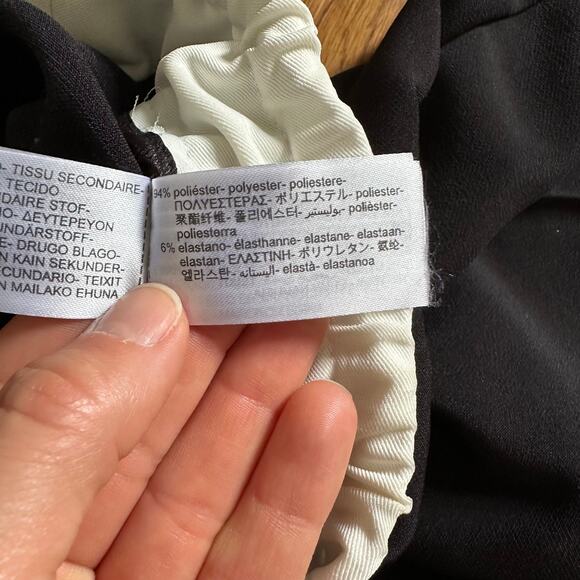 Zara Black with White Trim Tapered Pleated Pants - Picture 5 of 7